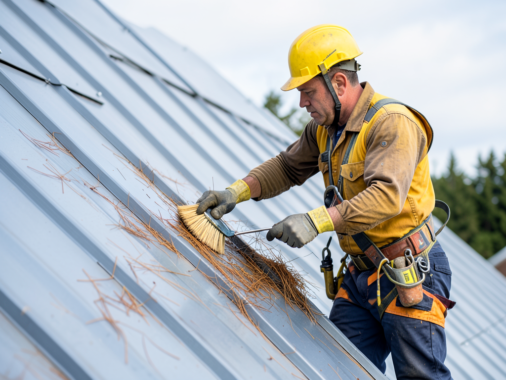Managing Heavy Pine Needle Debris on Metal Roofs in the Wedgefield Area