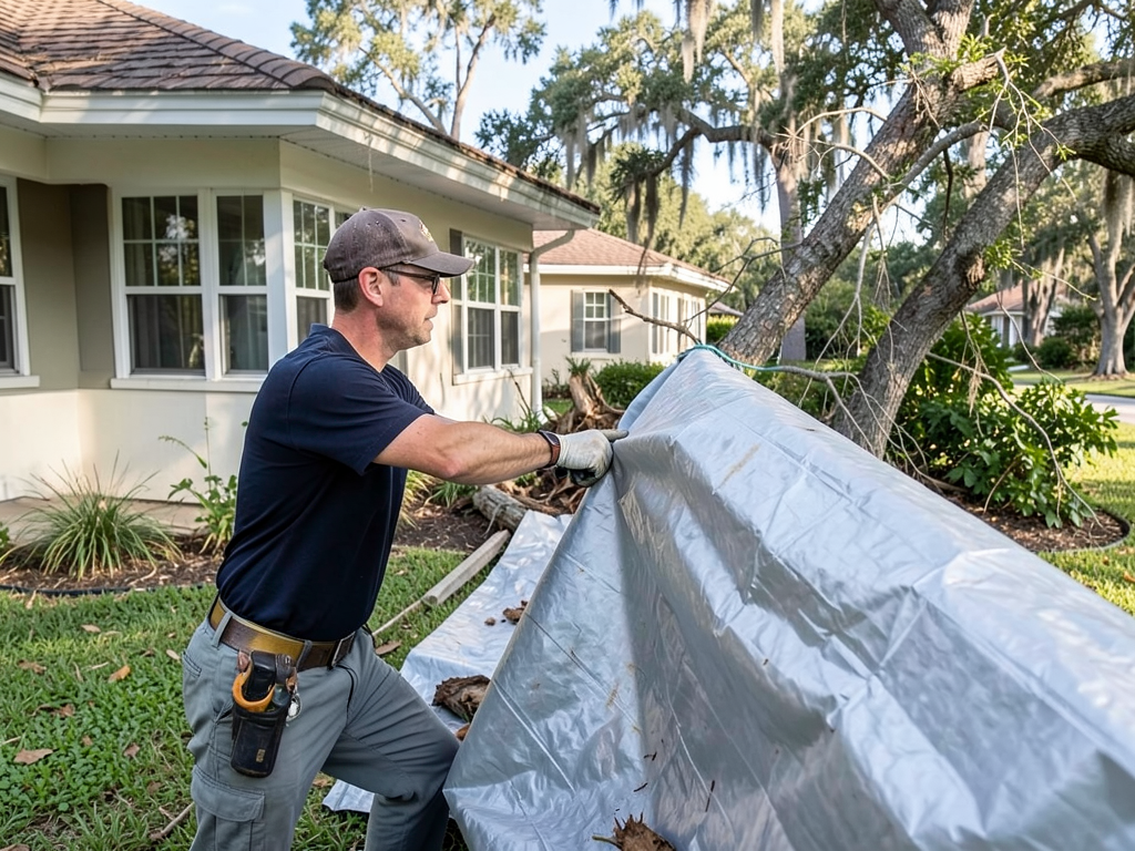What to do when a tree limb falls on your roof in